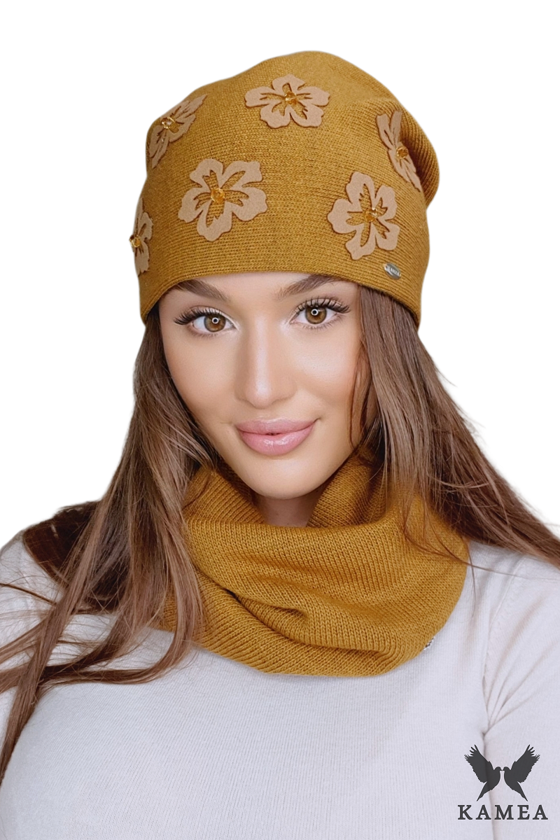 Čepice, Model: Naila, Barva: hořčicová, Složení materiálu: 50% Akryl; 30% Vlna; 20% Polyamid, Určení: Podzim/Zima, Velikost: Univerzální (54-60)