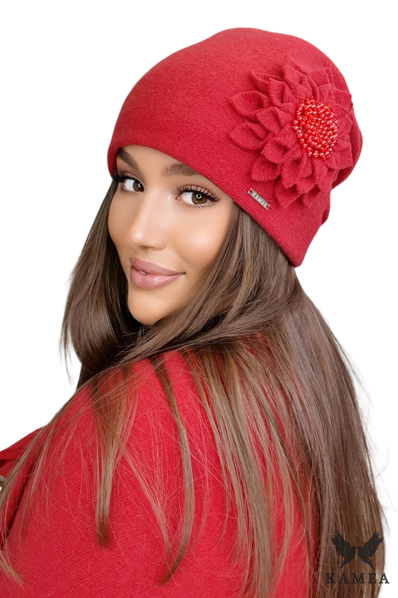 Čepice, Model: Cruze, Barva: červená, Složení materiálu: 80% Vlna; 20% Polyamid, Určení: Podzim/Zima, Velikost: Univerzální (54-60) (Čepice, fotografie 3)