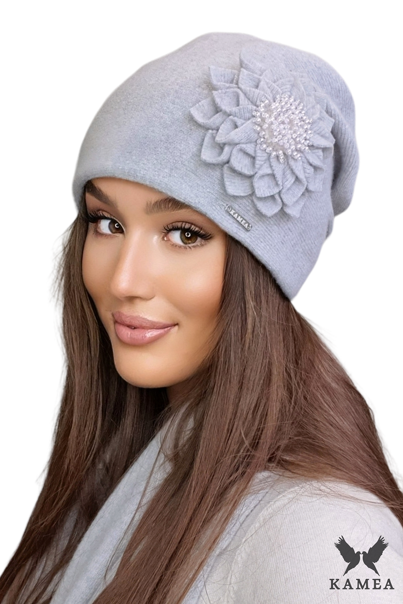 Čepice, Model: Cruze, Barva: světle šedá, Složení materiálu: 80% Vlna; 20% Polyamid, Určení: Podzim/Zima, Velikost: Univerzální (54-60) (Čepice, fotografie 2)