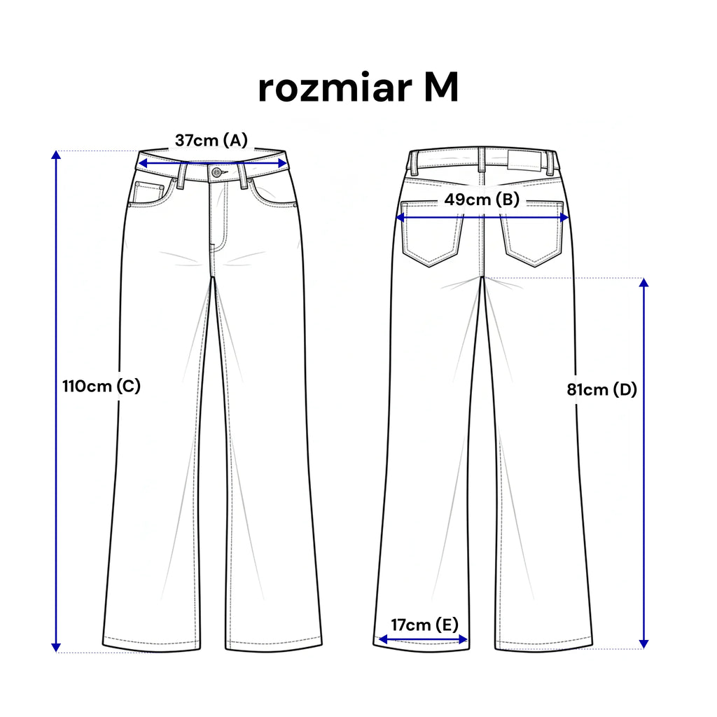 Spodnie jeansowe "Wide Leg" - Bastet by Agnieszka Włodarczyk