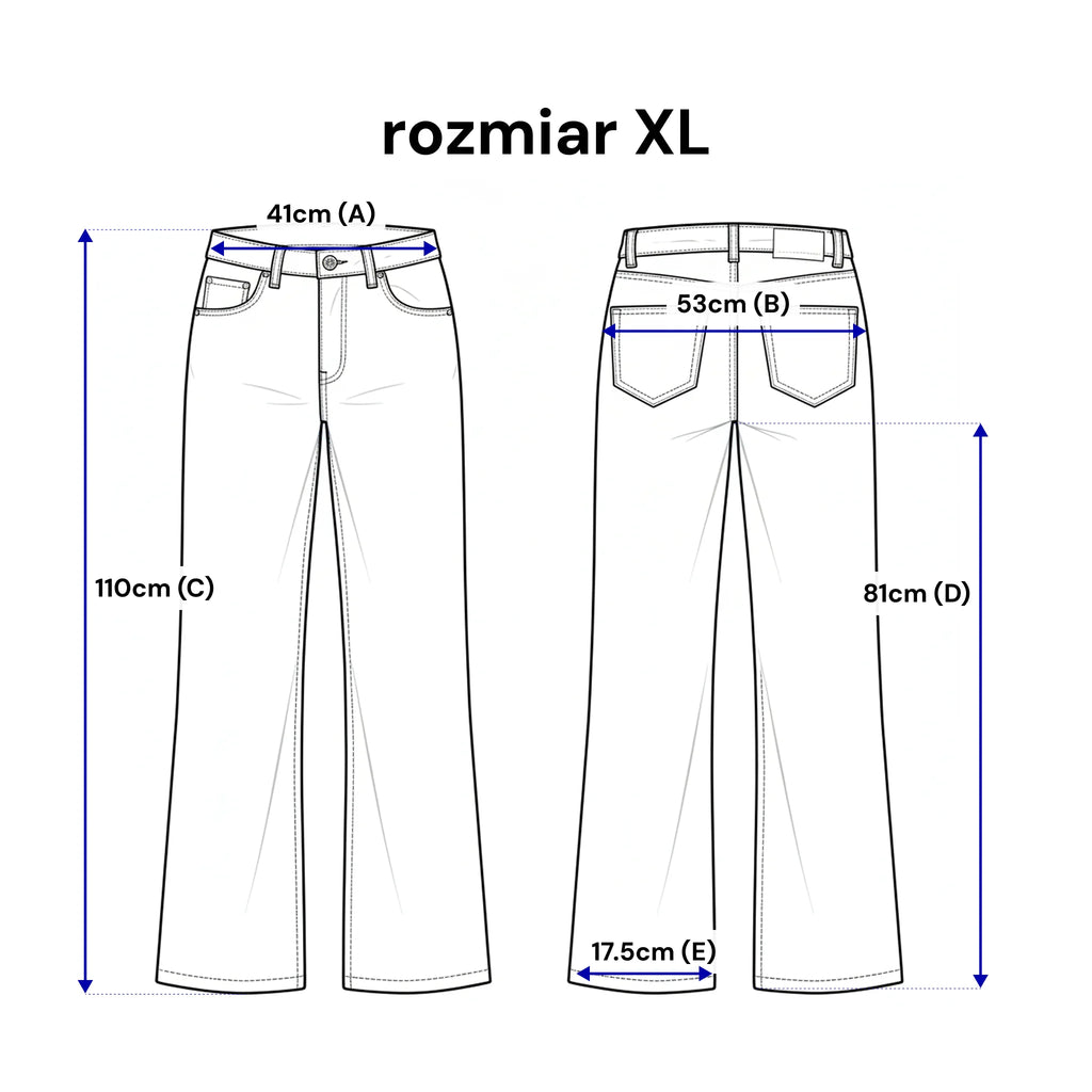 Spodnie jeansowe "Wide Leg" - Bastet by Agnieszka Włodarczyk