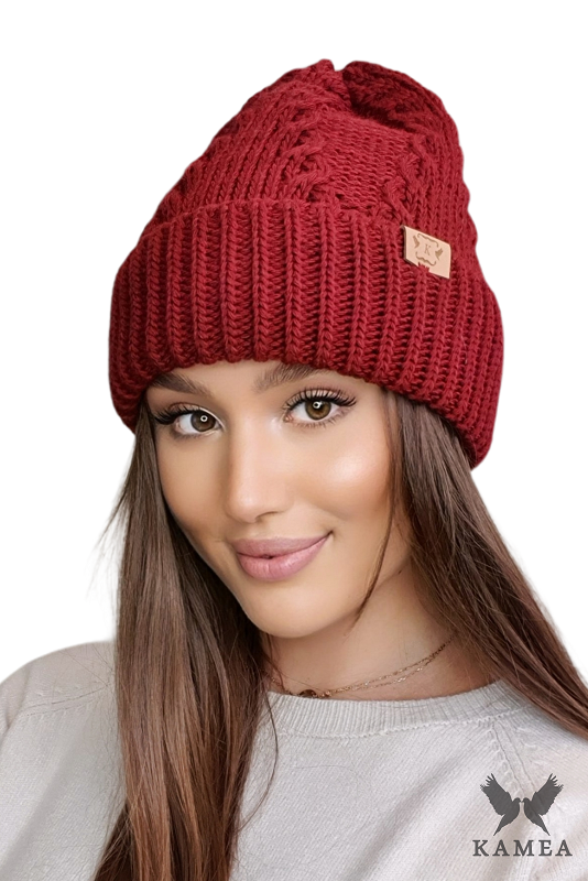Čepice, Model: Stella, Barva: bordó, Složení materiálu: 50% Akryl; 30% Vlna; 20% Polyamid, Určení: Podzim/Zima, Velikost: Univerzální (54-60)