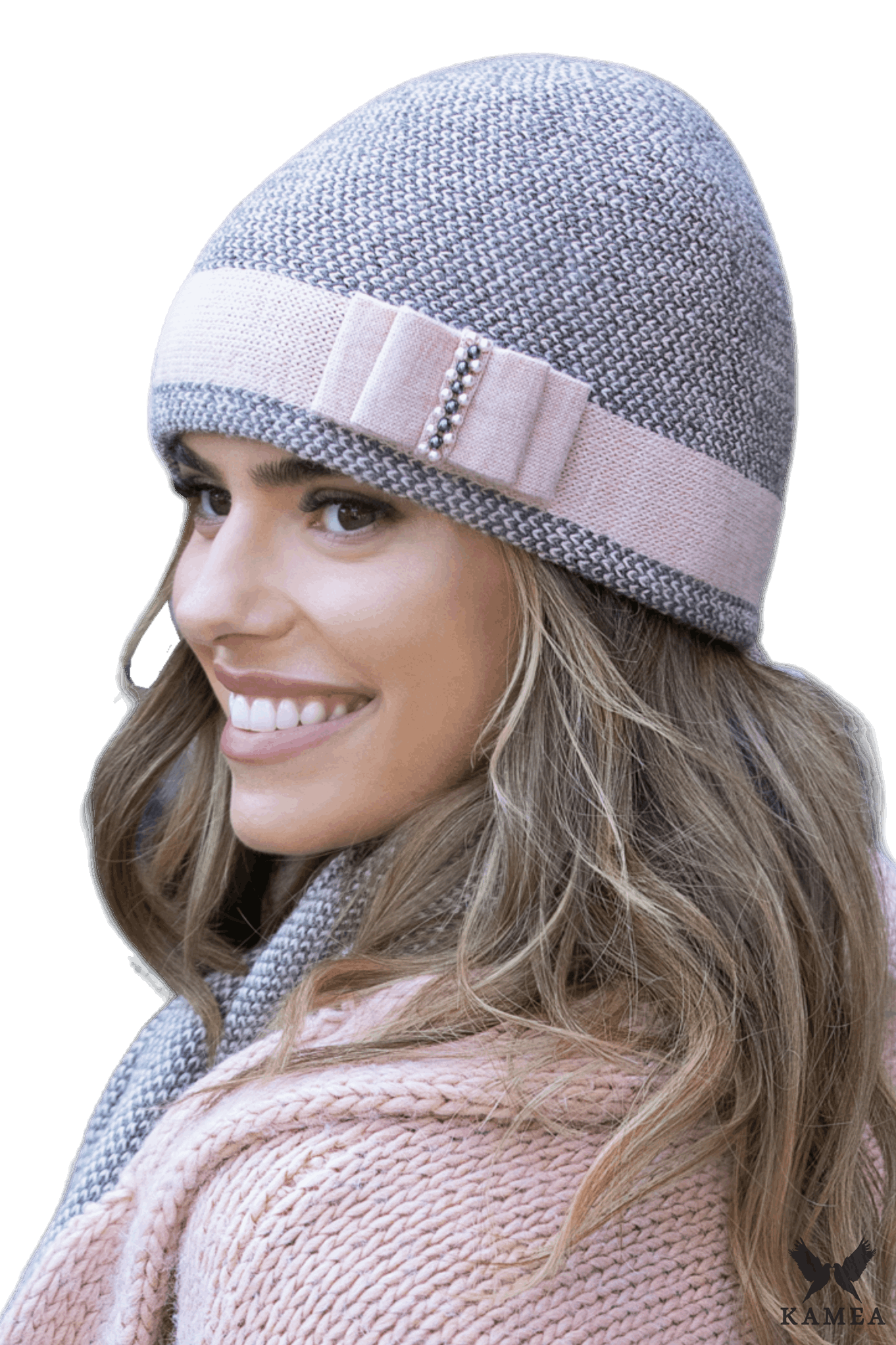 Čepice, Model: Megan, Barva: růžová, Složení materiálu: 50% Akryl; 30% Vlna; 10% Viskóza; 10% Alpaka, Velikost: Univerzální (54-60)