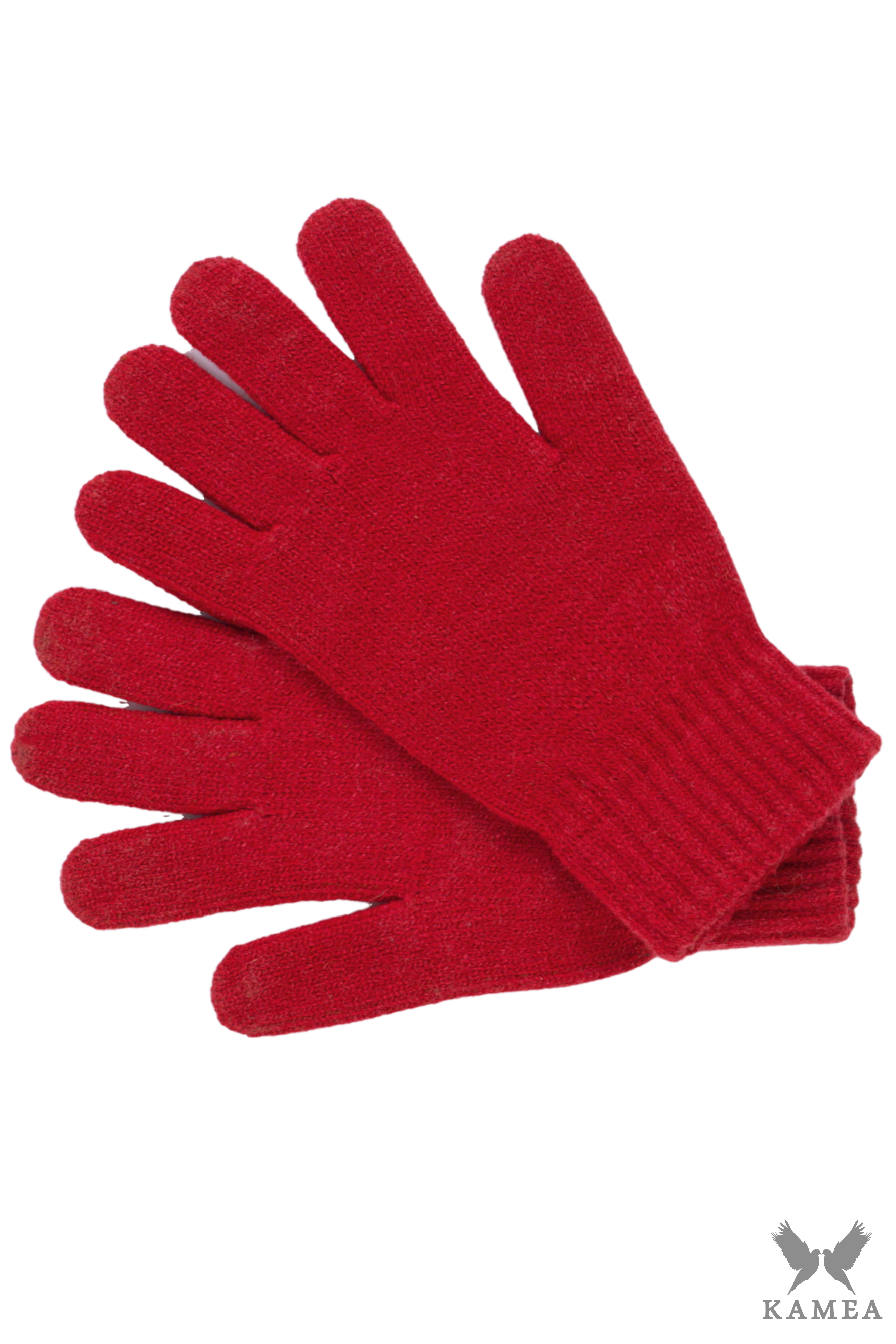 Rękawiczki, Model: Rękawiczki*02, Kolor: czerwony, Skład materiału: 40% Akryl; 25% Wiskoza; 20% Wełna; 15% Elastan, Przeznaczenie: Jesień/Zima, Rozmiar: Uniwersalny (Rękawiczki, zdjęcie 2)