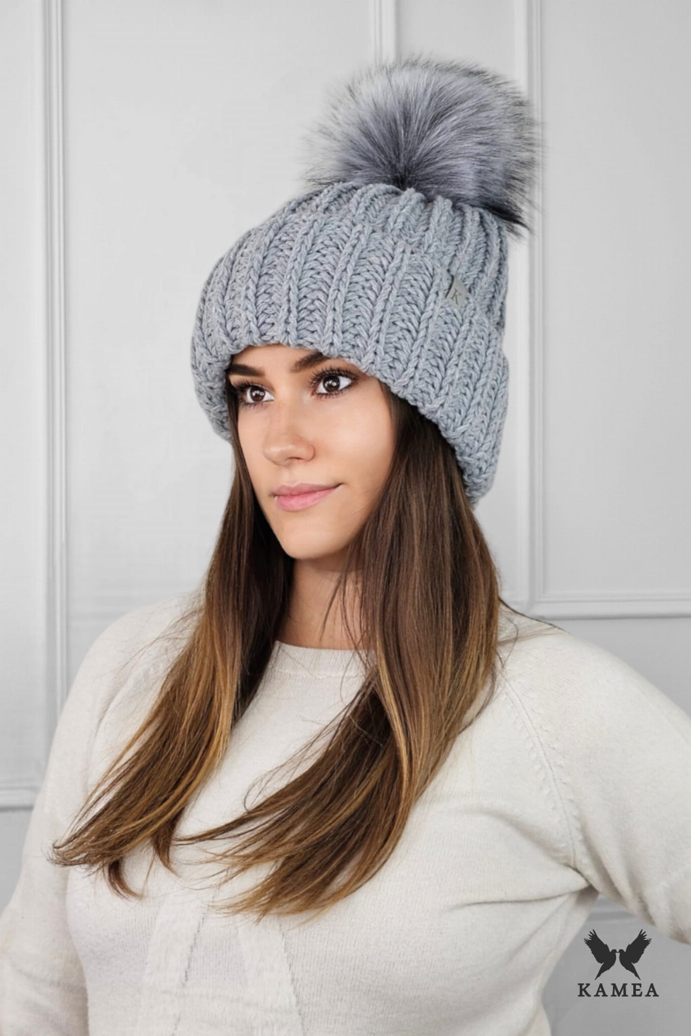 Čepice, Model: Nerea, Barva: šedá, Složení materiálu: 50% Vlna; 50% Akryl, Velikost: Univerzální (54-60)
