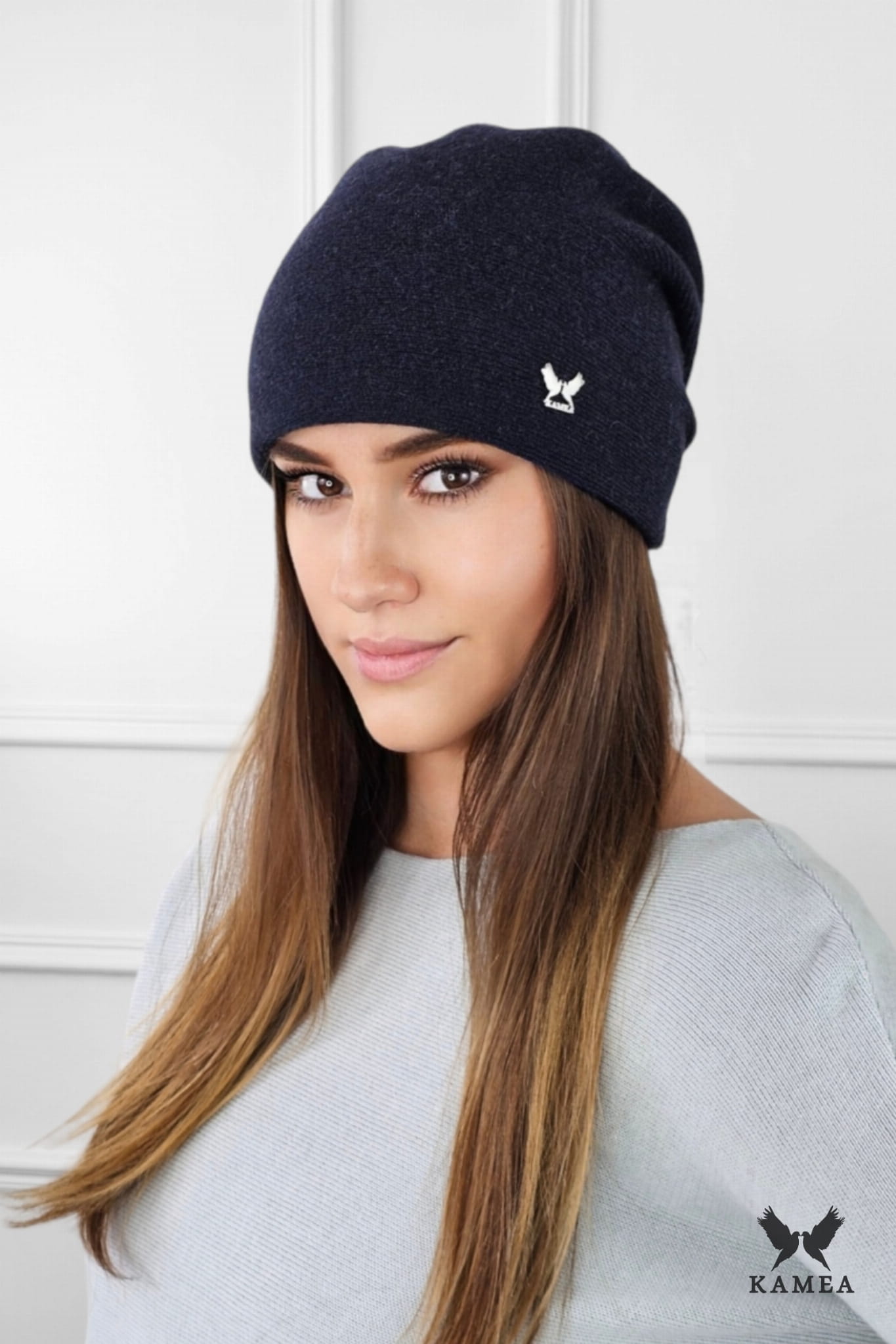 Čepice, Model: Lily, Barva: námořnická, Složení materiálu: 80% Vlna; 20% Polyamid, Velikost: Univerzální (54-60)