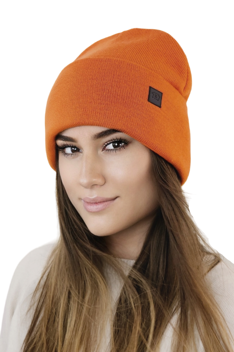 Čepice, Model: Sally, Barva: oranžová, Složení materiálu: 100% Akryl, Určení: Podzim/Zima, Velikost: Univerzální (56-64) (Čepice, fotografie 2)