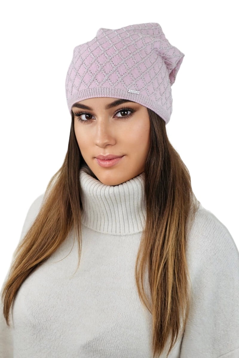 Čepice, Model: Centuria, Barva: růžová, Složení materiálu: 50% Viskóza; 28% Pbt; 22% Polyamid, Určení: Podzim/Zima, Velikost: Univerzální (54-60) (Čepice, fotografie 2)