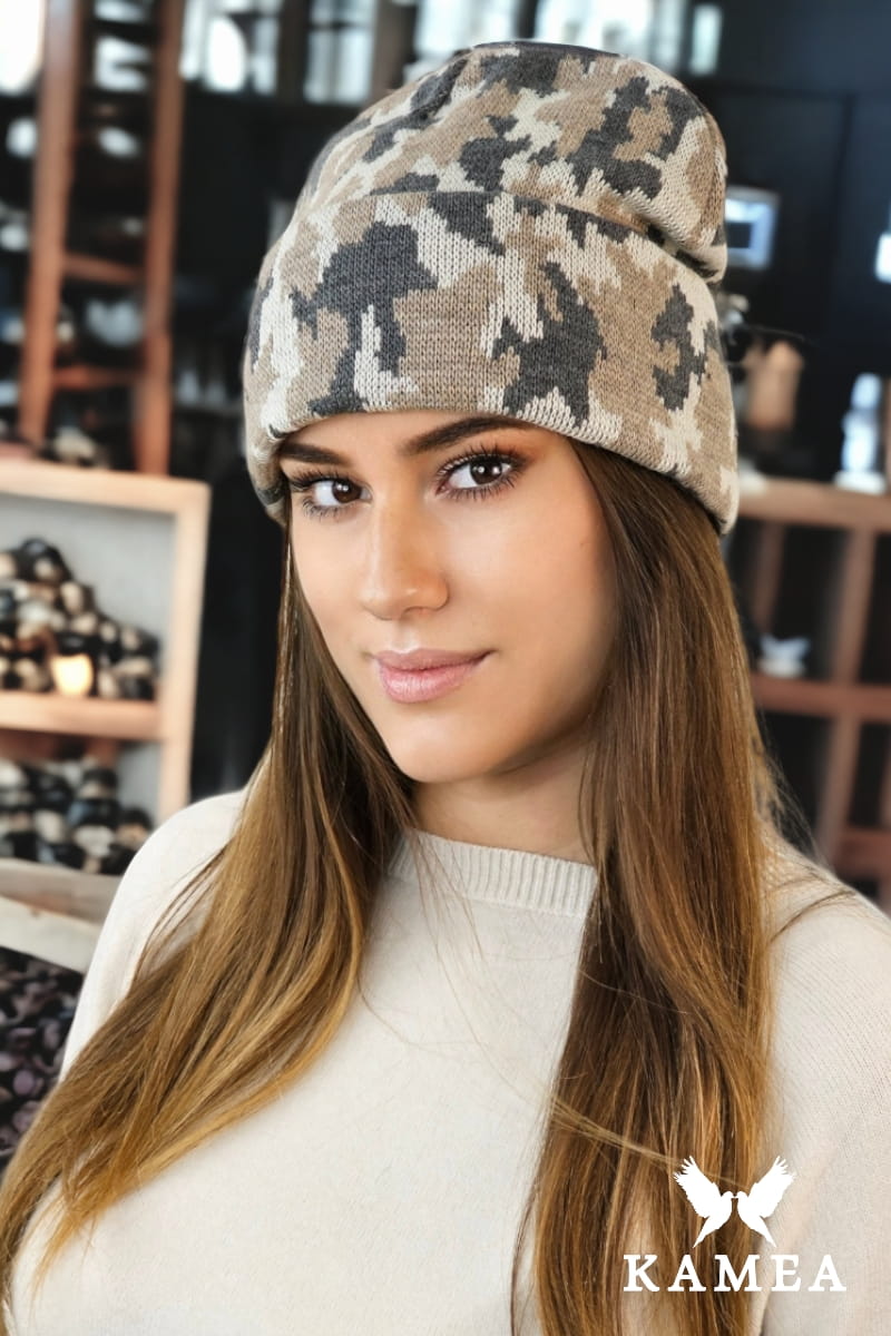 Čepice, Model: Ventura, Barva: tmavě béžová, Složení materiálu: 50% Akryl; 30% Vlna; 20% Polyamid, Určení: Podzim/Zima, Velikost: Univerzální (54-60)