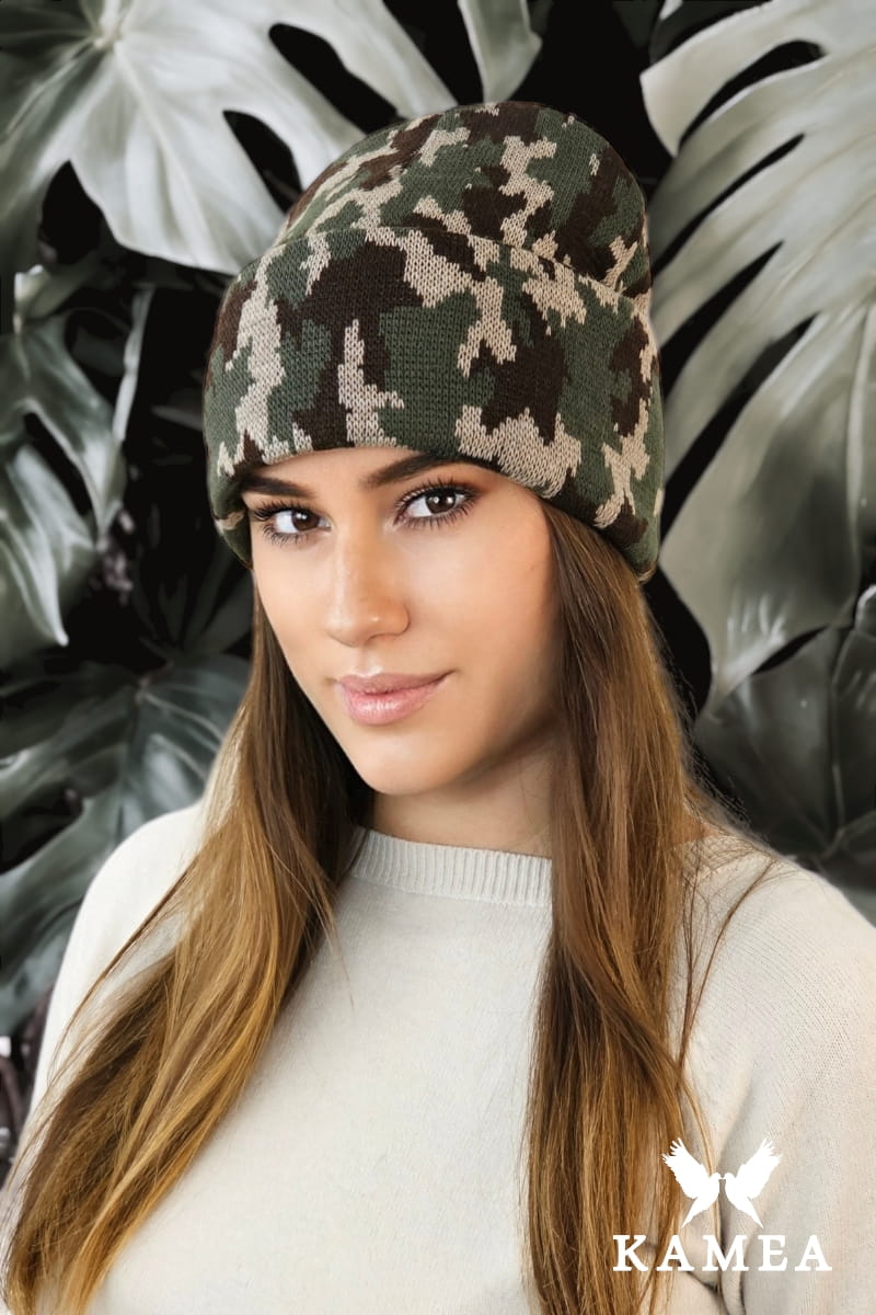 Čepice, Model: Ventura, Barva: khaki, Složení materiálu: 50% Akryl; 30% Vlna; 20% Polyamid, Určení: Podzim/Zima, Velikost: Univerzální (54-60)