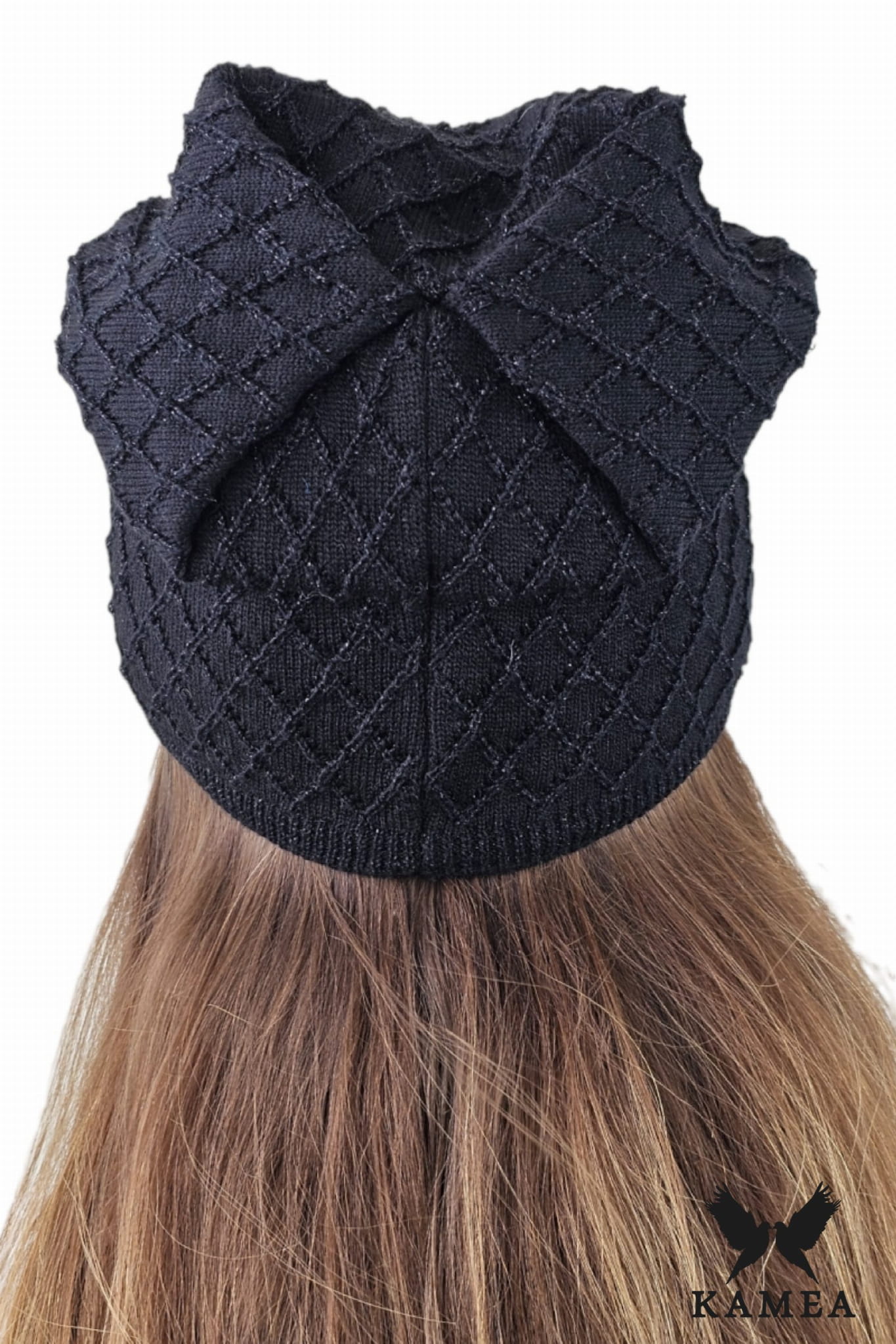 Čepice, Model: Centuria, Barva: černá, Složení materiálu: 50% Viskóza; 28% Pbt; 22% Polyamid, Určení: Podzim/Zima, Velikost: Univerzální (54-60) (Čepice, fotografie 2)