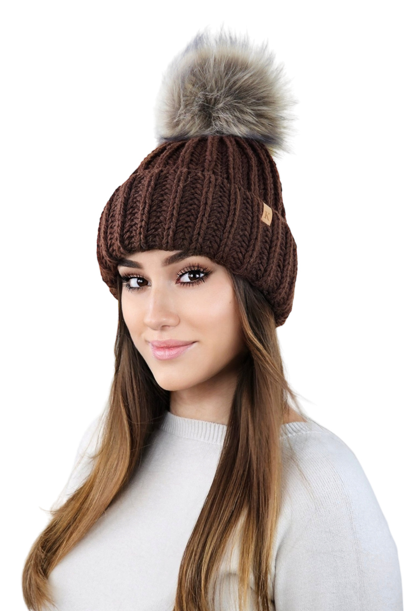 Čepice, Model: Nerea, Barva: hnědá, Složení materiálu: 50% Vlna; 50% Akryl, Velikost: Univerzální (54-60) (Čepice, fotografie 2)