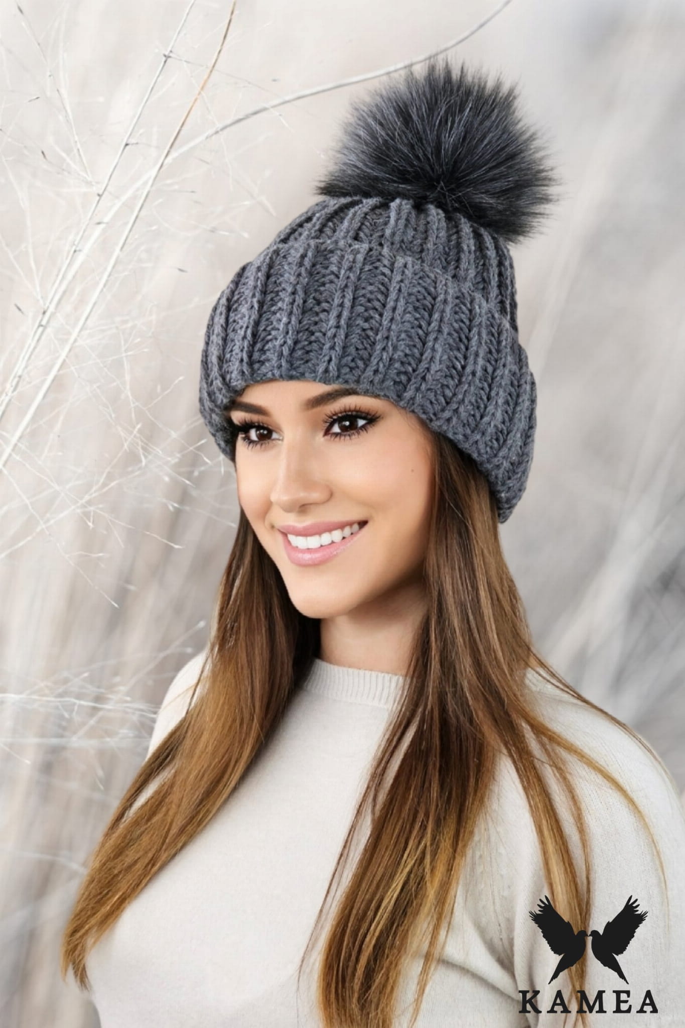 Čepice, Model: Nerea, Barva: grafitová, Složení materiálu: 50% Vlna; 50% Akryl, Velikost: Univerzální (54-60)