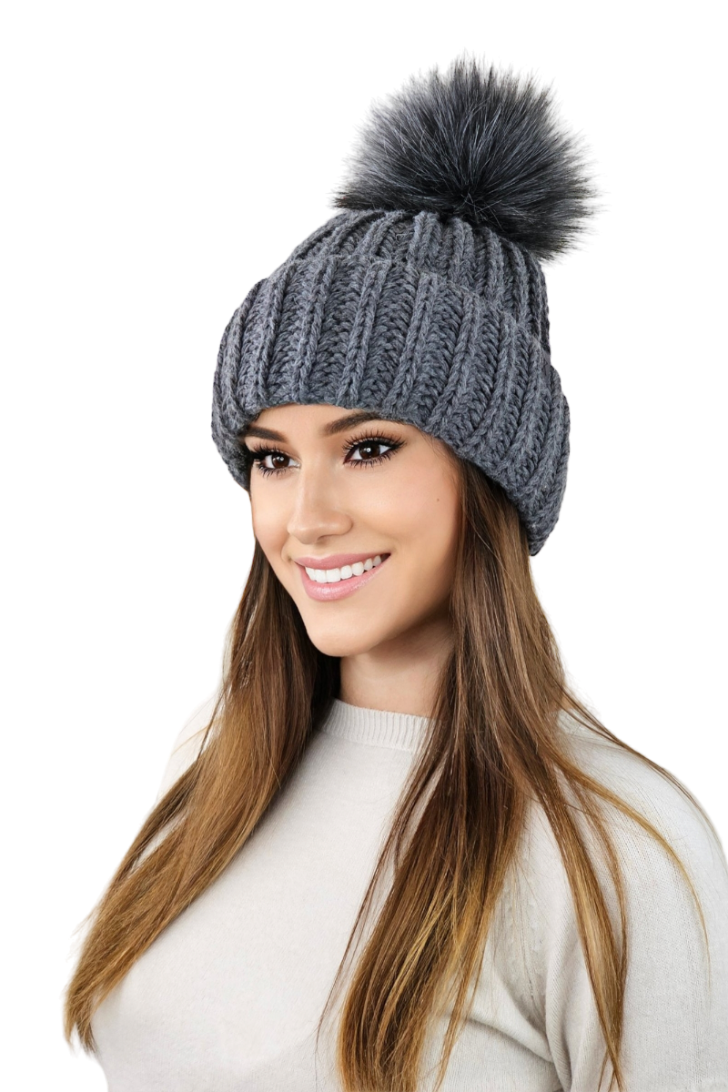 Čepice, Model: Nerea, Barva: grafitová, Složení materiálu: 50% Vlna; 50% Akryl, Velikost: Univerzální (54-60) (Čepice, obrázek 2)