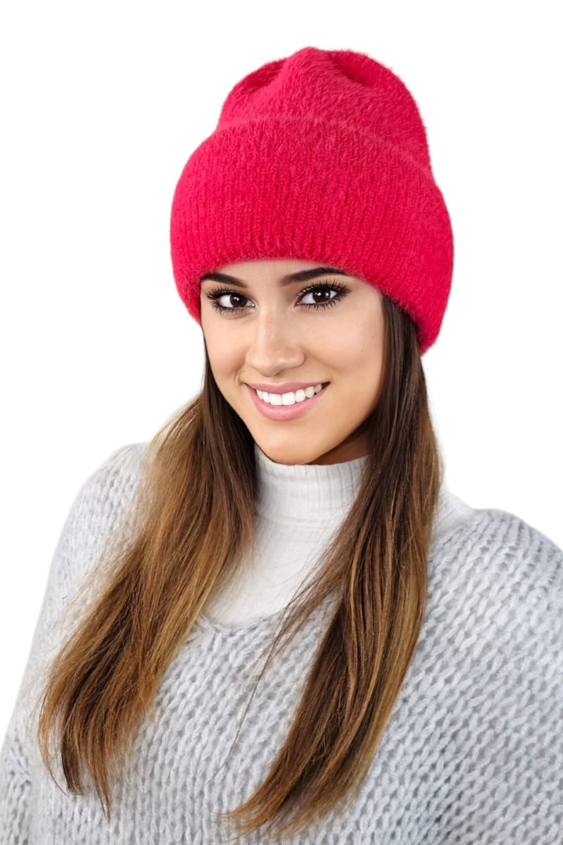 Čepice, Model: Benita, Barva: červená, Složení materiálu: 55% Polyamid; 35% Viskóza; 6% Polyester; 4% Modal, Určení: Podzim/Zima, Velikost: Univerzální (54-60) (Čepice, fotografie 2)