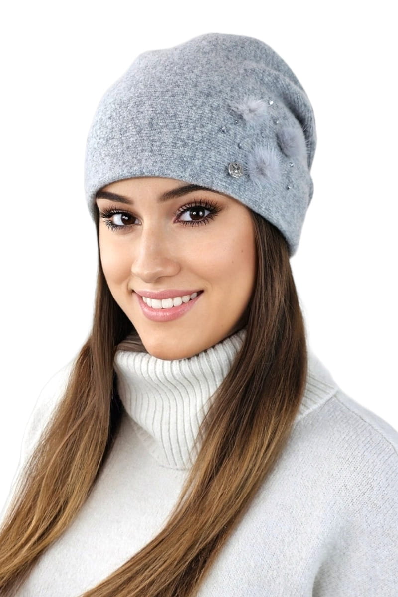 Čepice, Model: Onyks, Barva: šedá, Složení materiálu: 80% Vlna; 20% Polyamid, Velikost: Univerzální (54-60) (Čepice, fotografie 2)