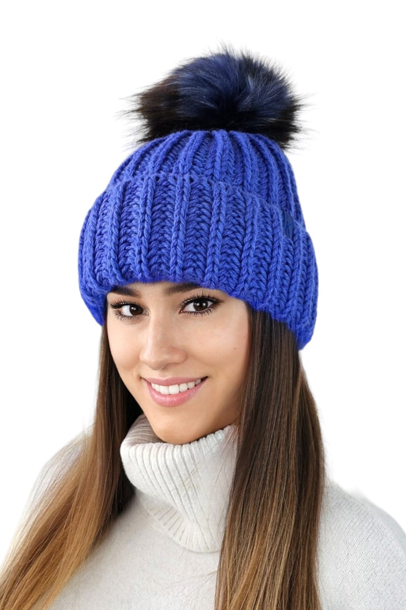 Čepice, Model: Nerea, Barva: modrá, Složení materiálu: 50% Vlna; 50% Akryl, Velikost: Univerzální (54-60) (Čepice, fotografie 2)