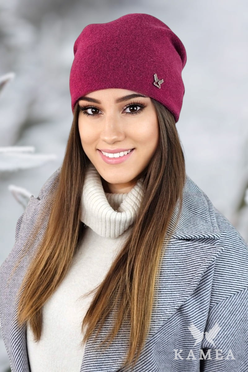 Čepice, Model: Lily, Barva: fuchsie, Složení materiálu: 80% Vlna; 20% Polyamid, Velikost: Univerzální (54-60)