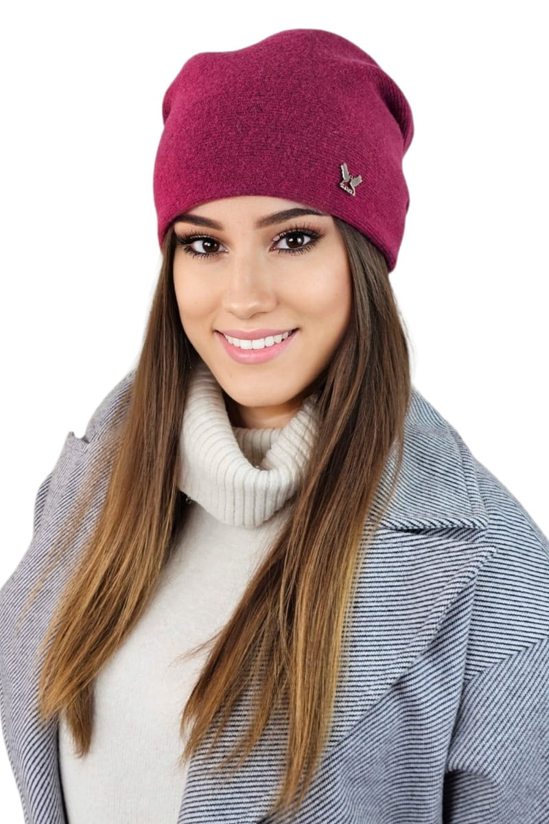 Čepice, Model: Lily, Barva: fuchsie, Složení materiálu: 80% Vlna; 20% Polyamid, Velikost: Univerzální (54-60) (Čepice, fotografie 2)