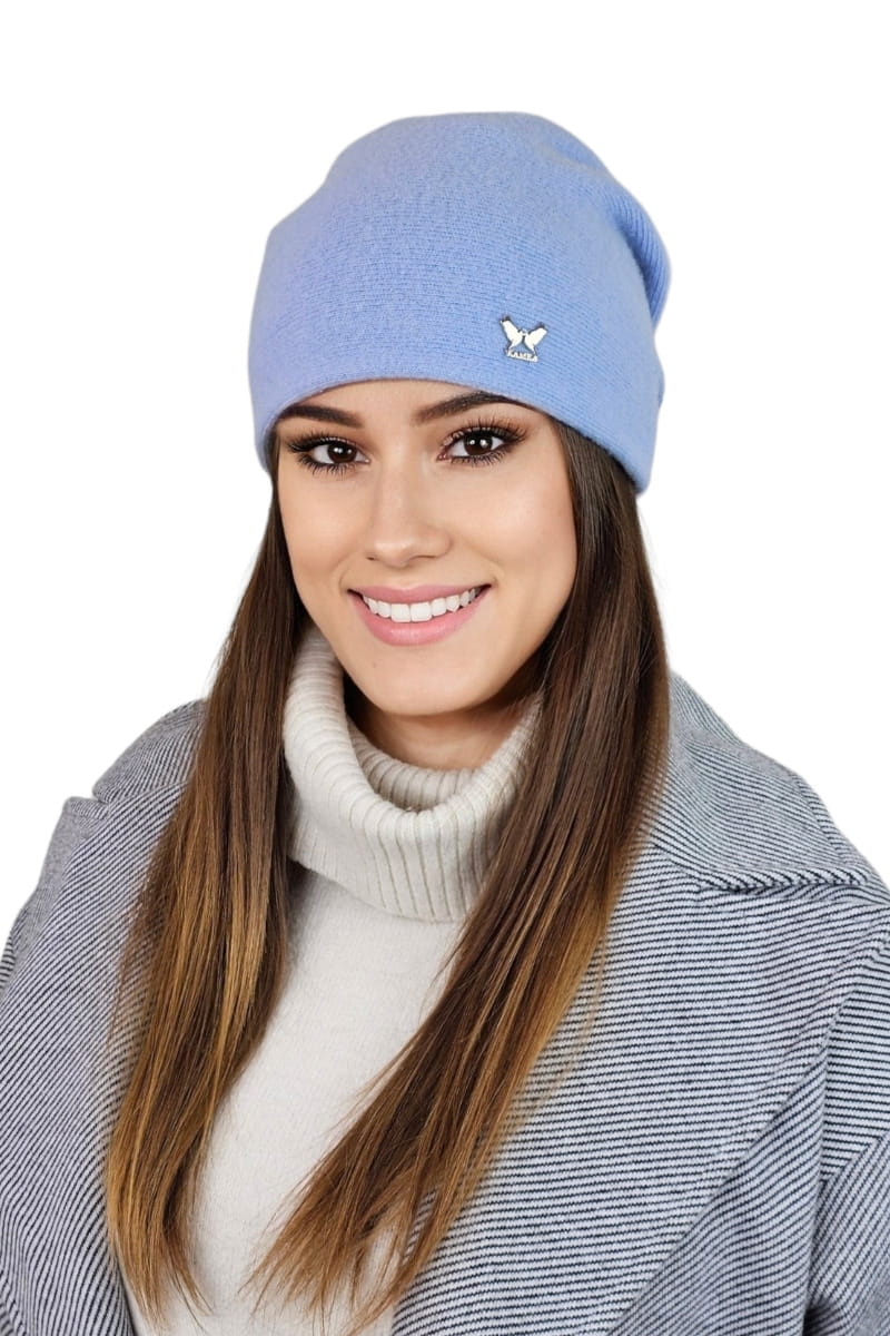 Čepice, Model: Lily, Barva: světle modrá, Složení materiálu: 80% Vlna; 20% Polyamid, Určení: Podzim/Zima, Velikost: Univerzální (54-60) (Čepice, obrázek 2)