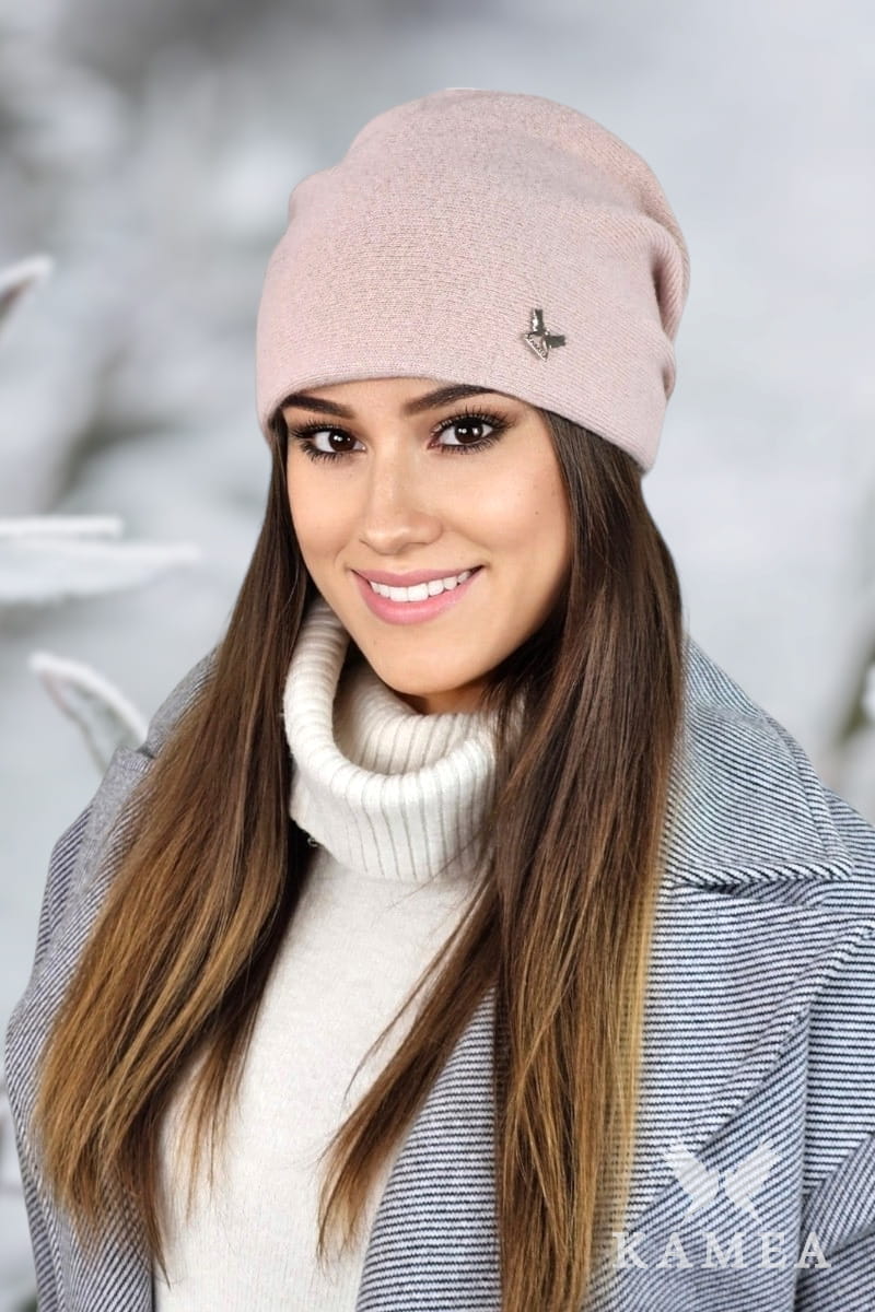 Čepice, Model: Lily, Barva: růžová, Složení materiálu: 80% Vlna; 20% Polyamid, Určení: Podzim/Zima, Velikost: Univerzální (54-60)