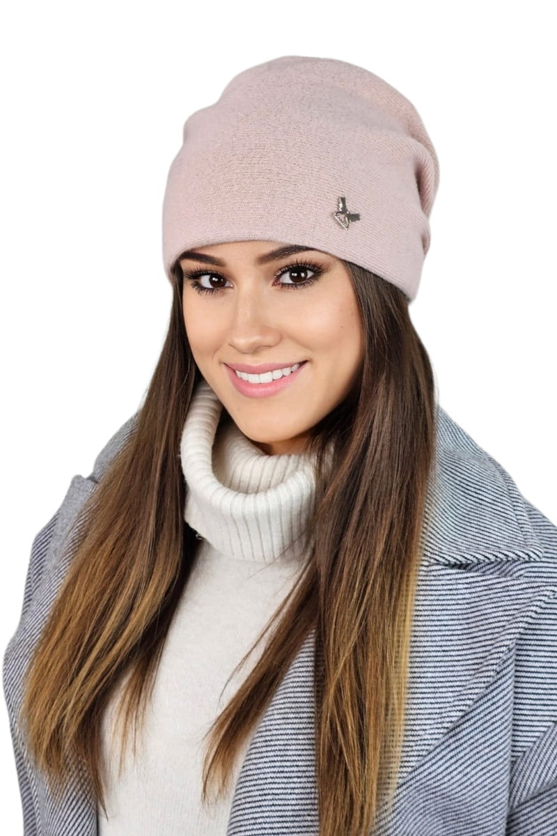 Čepice, Model: Lily, Barva: růžová, Složení materiálu: 80% Vlna; 20% Polyamid, Určení: Podzim/Zima, Velikost: Univerzální (54-60) (Čepice, fotografie 2)