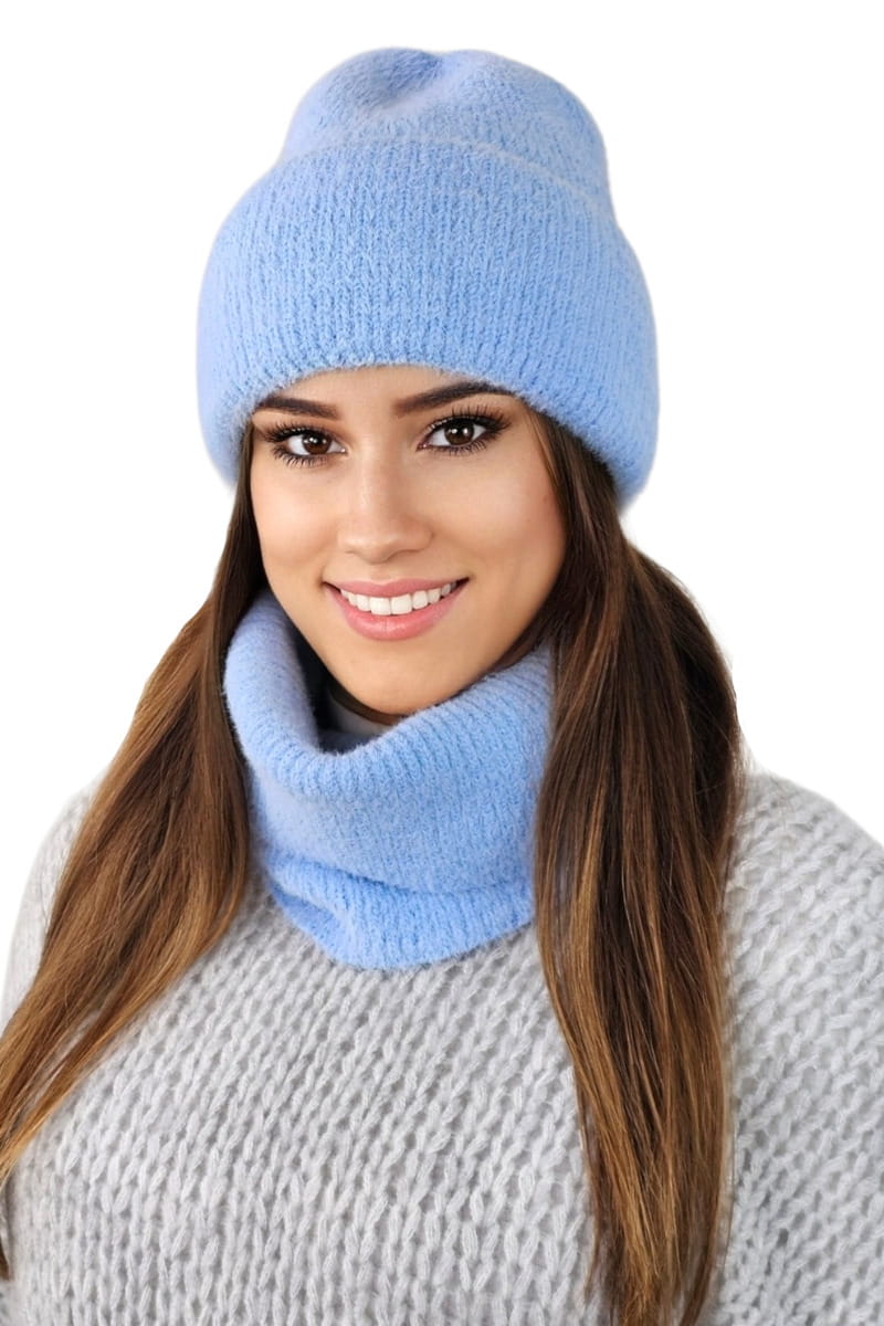 Detal czapki Benita z szerokim wywinięciem, idealnej na chłodniejsze dni, w uniwersalnym rozmiarze 54-60 cm | KAMEA | Spironik.pl