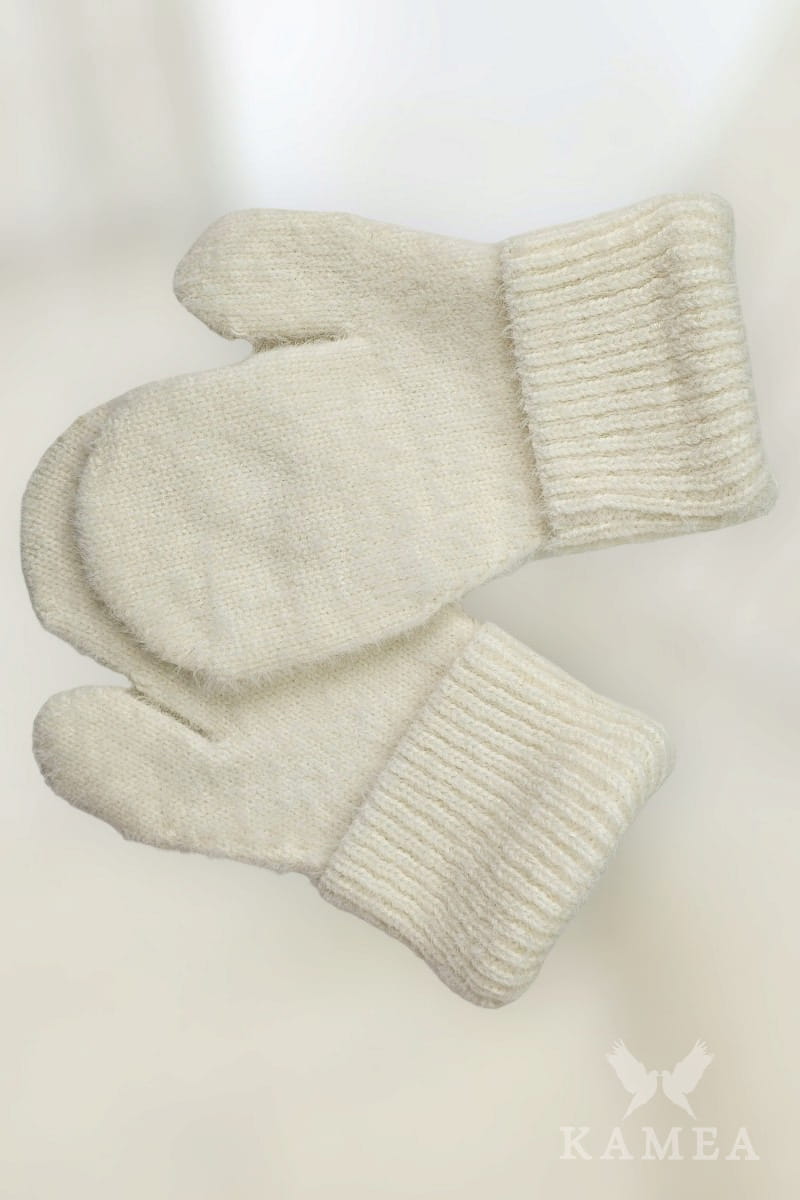 Rękawiczki, Model: Benita-Rękawiczki, Kolor: ekru, Skład materiału: 55% Poliamid; 35% Wiskoza; 6% Poliester; 4% Modal, Przeznaczenie: Jesień/Zima, Rozmiar: Uniwersalny (Rękawiczki, zdjęcie 3)