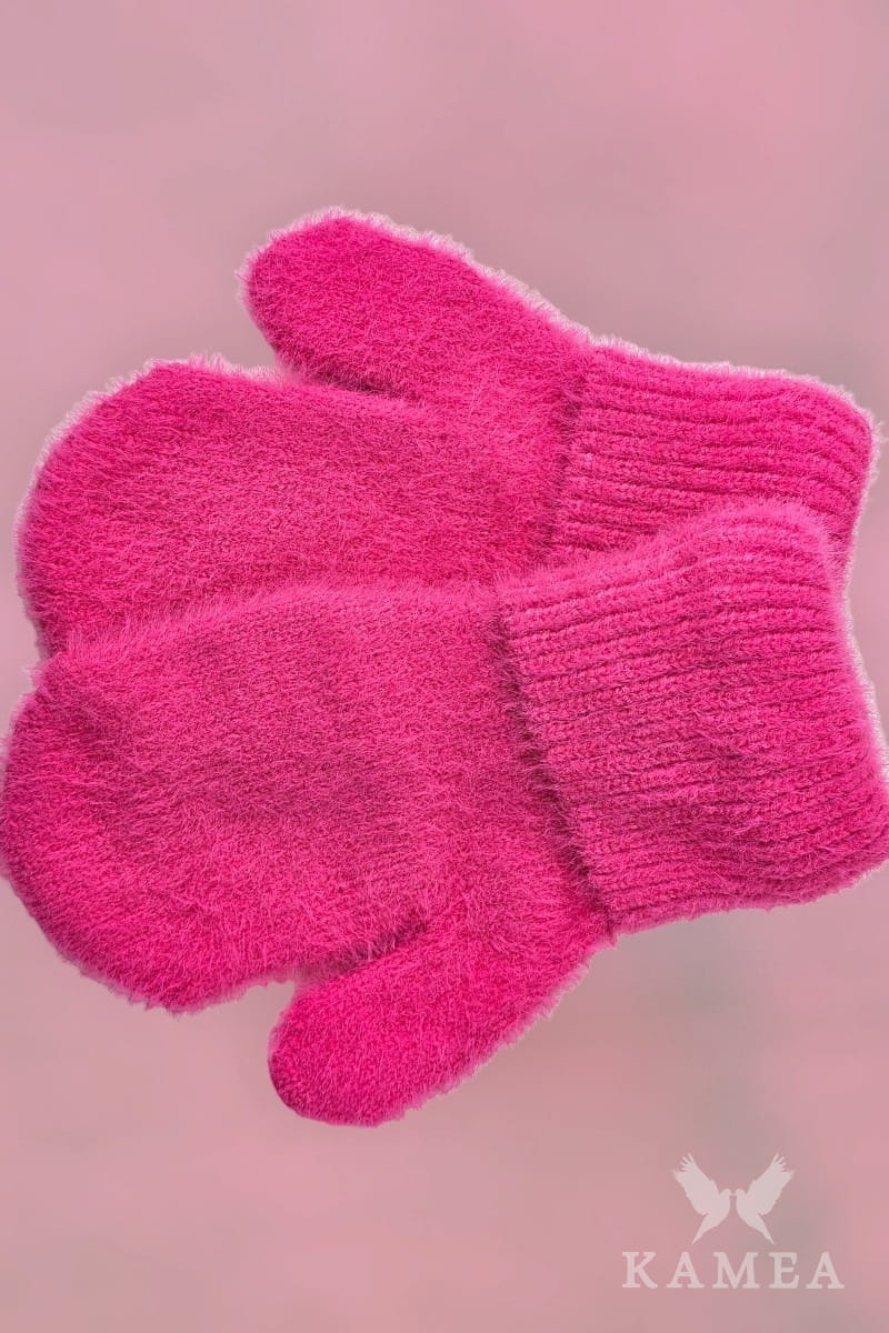 Rękawiczki, Model: Benita-Rękawiczki, Kolor: malinowy, Skład materiału: 55% Poliamid; 35% Wiskoza; 6% Poliester; 4% Modal, Rozmiar: Uniwersalny (Rękawiczki, zdjęcie 4)