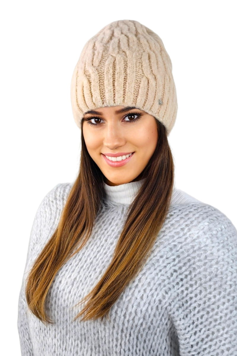 Čepice, Model: Gizma, Barva: béžová, Složení materiálu: 70% Akryl; 20% Vlna; 10% Polyamid, Velikost: Univerzální (54-60) (Čepice, fotografie 2)