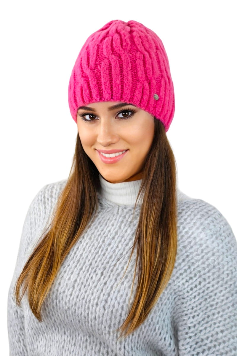 Čepice, Model: Gizma, Barva: fuchsie, Složení materiálu: 70% Akryl; 20% Vlna; 10% Polyamid, Určení: Podzim/Zima, Velikost: Univerzální (54-60) (Čepice, fotografie 2)