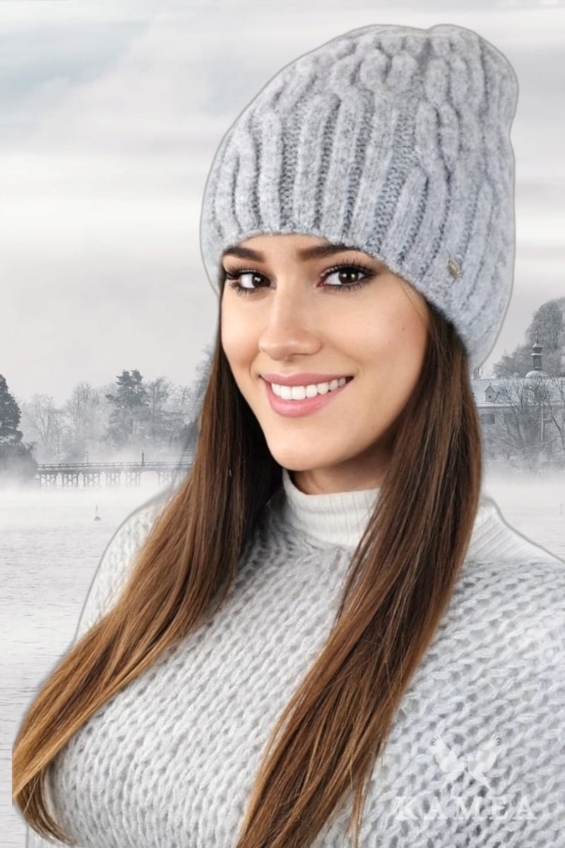 Čepice, Model: Gizma, Barva: šedá, Složení materiálu: 70% Akryl; 20% Vlna; 10% Polyamid, Velikost: Univerzální (54-60) (Čepice, fotografie 2)