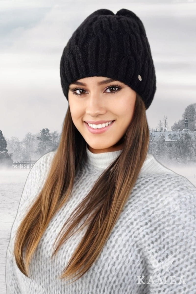 Čepice, Model: Gizma, Barva: černá, Složení materiálu: 70% Akryl; 20% Vlna; 10% Polyamid, Velikost: Univerzální (54-60)