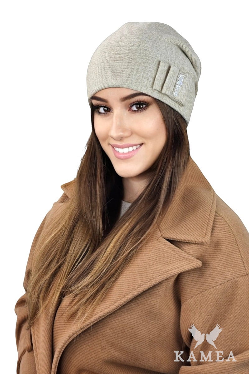 Čepice, Model: Bazalt, Barva: béžová, Složení materiálu: 50% Akryl; 30% Vlna; 20% Polyamid, Určení: Podzim/Zima, Velikost: Univerzální (54-60)
