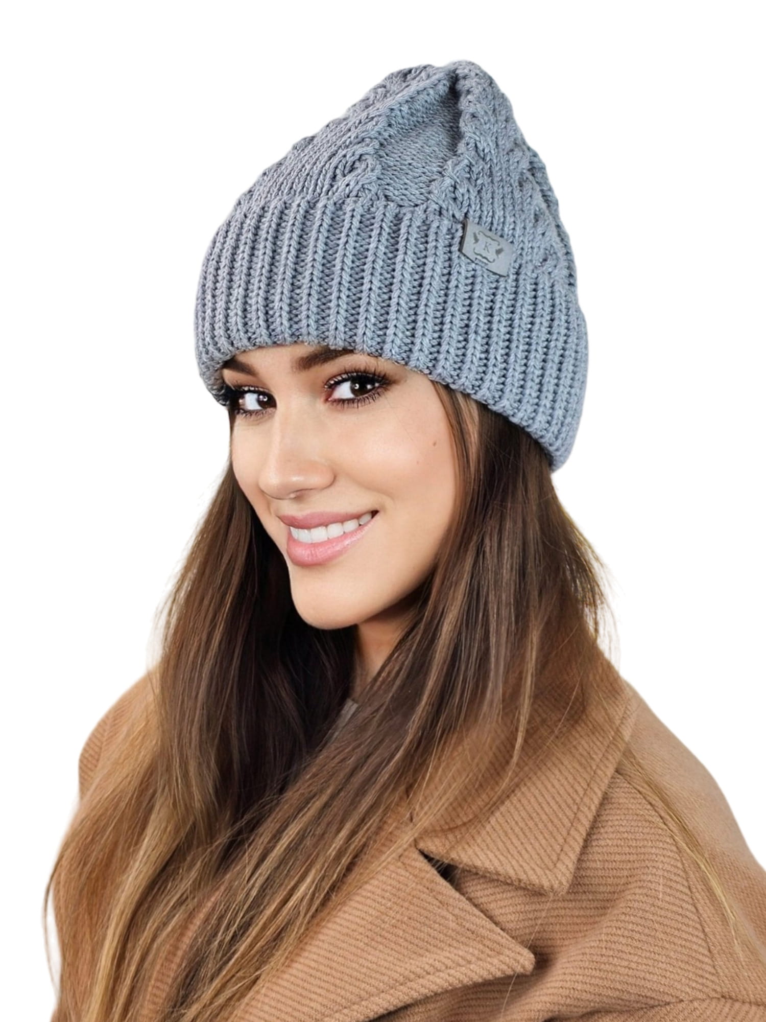 Čepice, Model: Stella, Barva: šedá, Složení materiálu: 50% Akryl; 30% Vlna; 20% Polyamid, Určení: Podzim/Zima, Velikost: Univerzální (54-60) (Čepice, fotografie 2)