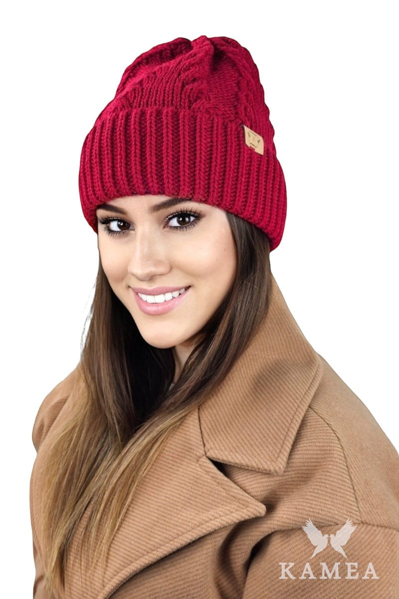 Čepice, Model: Stella, Barva: červená, Složení materiálu: 50% Akryl; 30% Vlna; 20% Polyamid, Určení: Podzim/Zima, Velikost: Univerzální (54-60)