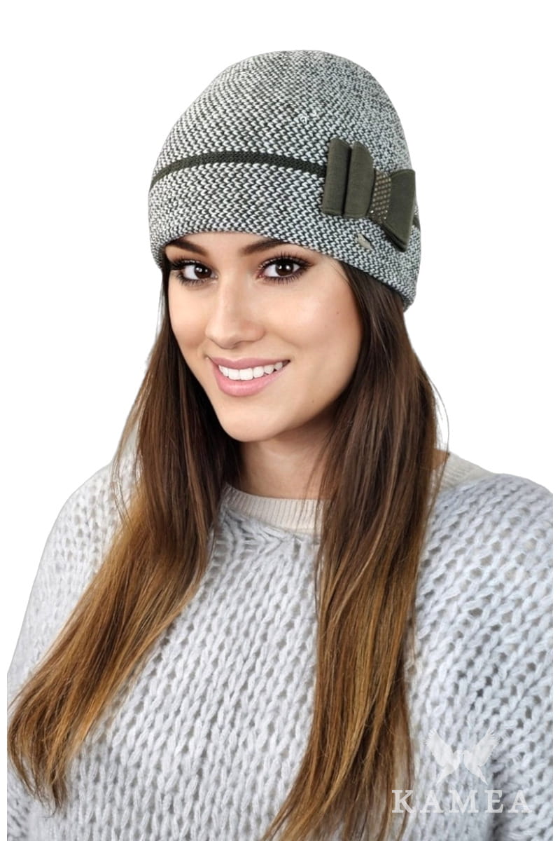 Čepice, Model: Bolonia, Barva: khaki, Složení materiálu: 50% Akryl; 30% Vlna; 10% Viskóza; 10% Alpaka, Určení: Podzim/Zima, Velikost: Univerzální (54-60)