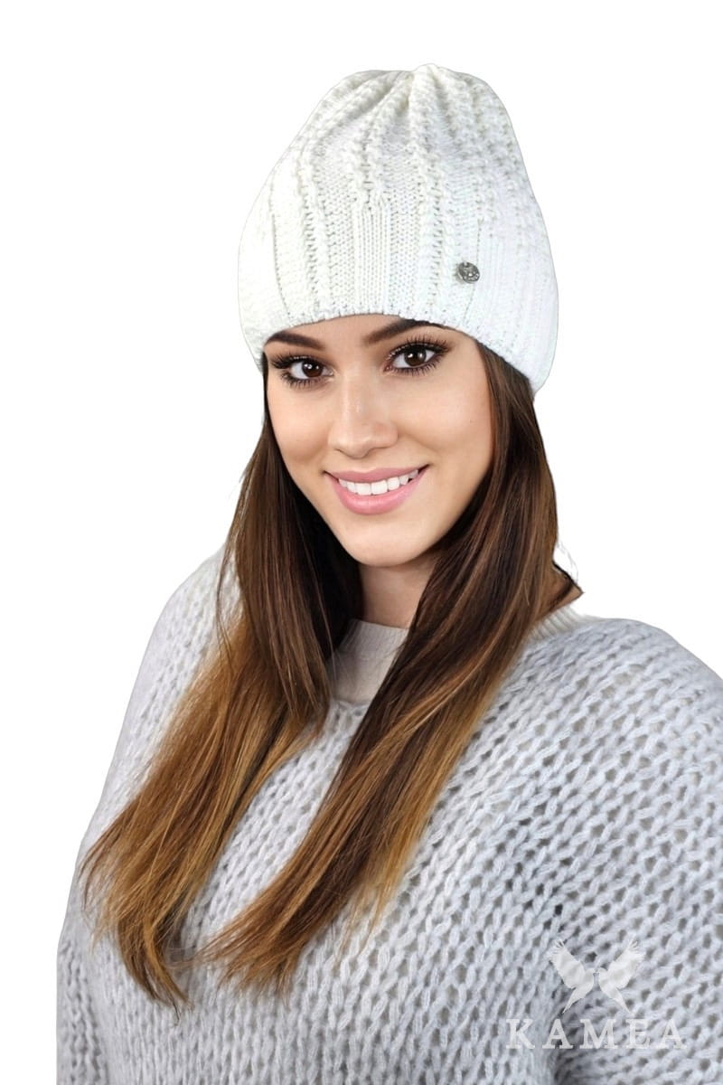 Čepice, Model: Filona, Barva: ekru, Složení materiálu: 50% Akryl; 30% Vlna; 20% Polyamid, Určení: Podzim/Zima, Velikost: Univerzální (54-60)