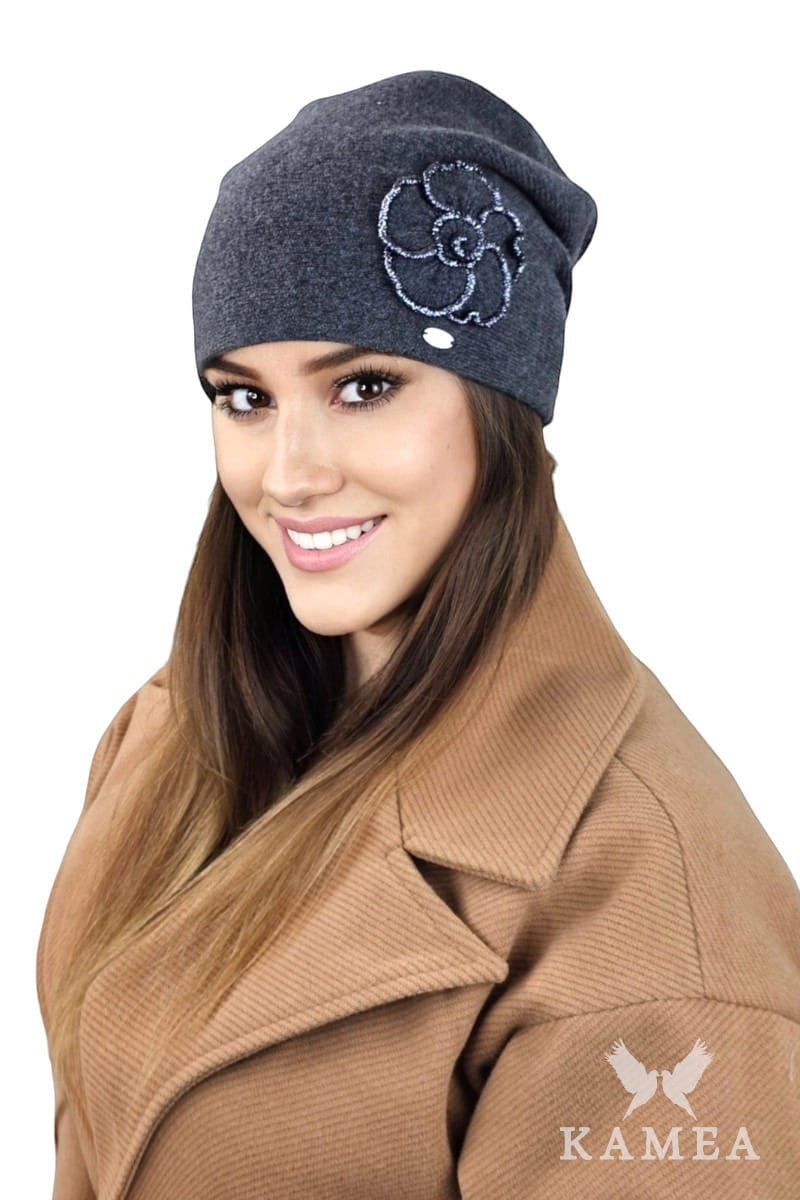 Čepice, Model: Inka, Barva: grafitová, Složení materiálu: 80% Vlna; 20% Polyamid, Velikost: Univerzální (54-60)