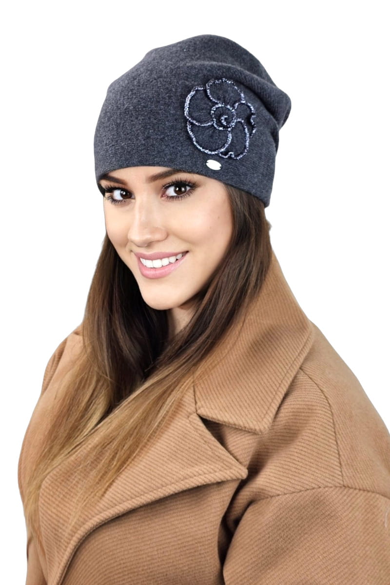 Čepice, Model: Inka, Barva: grafitová, Složení materiálu: 80% Vlna; 20% Polyamid, Velikost: Univerzální (54-60) (Čepice, fotografie 2)