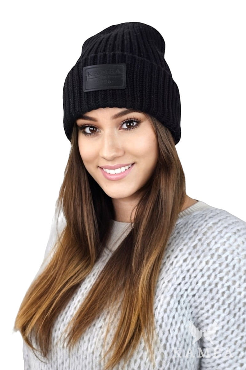 Čepice, Model: Leticia, Barva: černá, Složení materiálu: 20% Kašmír; 30% Merino Extrafine; 30% Viskóza; 20% Polyamid, Velikost: Univerzální (54-60) (Čepice, obrázek 2)