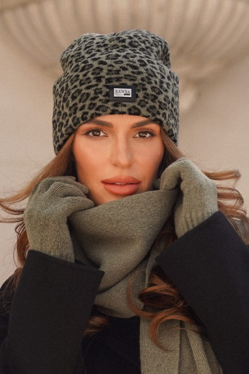 Čepice, Model: Panji, Barva: khaki, Složení materiálu: 80% Vlna; 20% Polyamid, Určení: Podzim/Zima, Velikost: Univerzální (54-60) (Čepice, fotografie 2)
