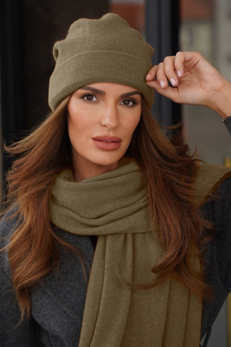 Čepice, Model: Krokus, Barva: khaki, Složení materiálu: 80% Vlna; 20% Polyamid, Určení: Podzim/Zima, Velikost: Univerzální (54-60) (Čepice, obrázek 3)