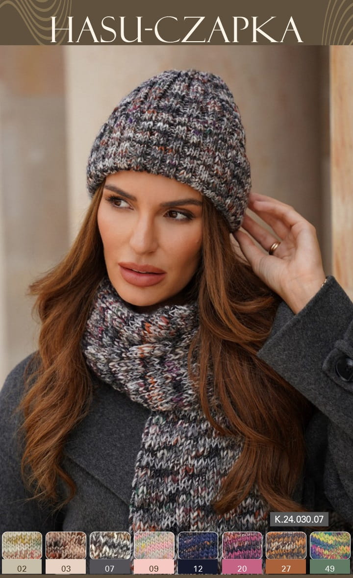 Čepice, Model: Hasu, Barva: grafitová, Složení materiálu: 75% Poliakryl; 25% Vlna, Určení: Podzim/Zima, Velikost: Univerzální (54-60)