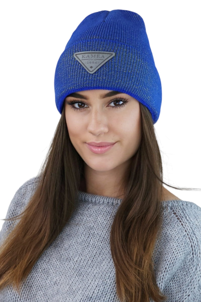 Čepice, Model: Naomi, Barva: modrá, Složení materiálu: 70% Akryl; 30% Vlna, Velikost: Univerzální (54-60)
