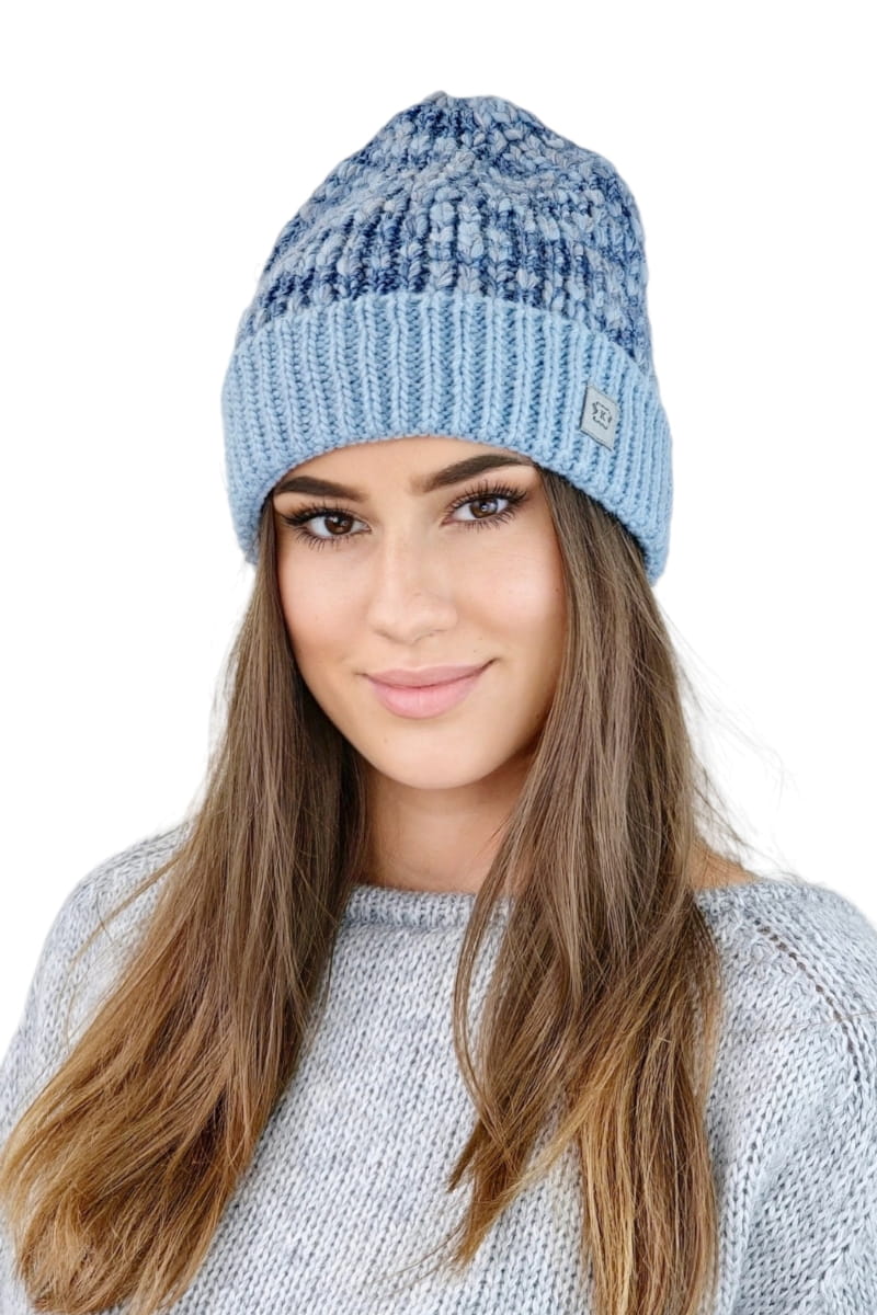 Čepice, Model: Morela, Barva: světle modrá, Složení materiálu: 40% vlna; 37% polyakryl; 19% alpaka; 4% polyester, Velikost: univerzální (54-60)