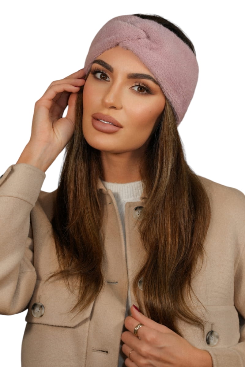 Opaska Damska, Model: Yoshi-Opaska, Kolor: orchid, Skład materiału: 100% Poliamid, Przeznaczenie: Jesień/Zima, Rozmiar: Uniwersalny (54-60) (Opaska Damska, zdjęcie 2)