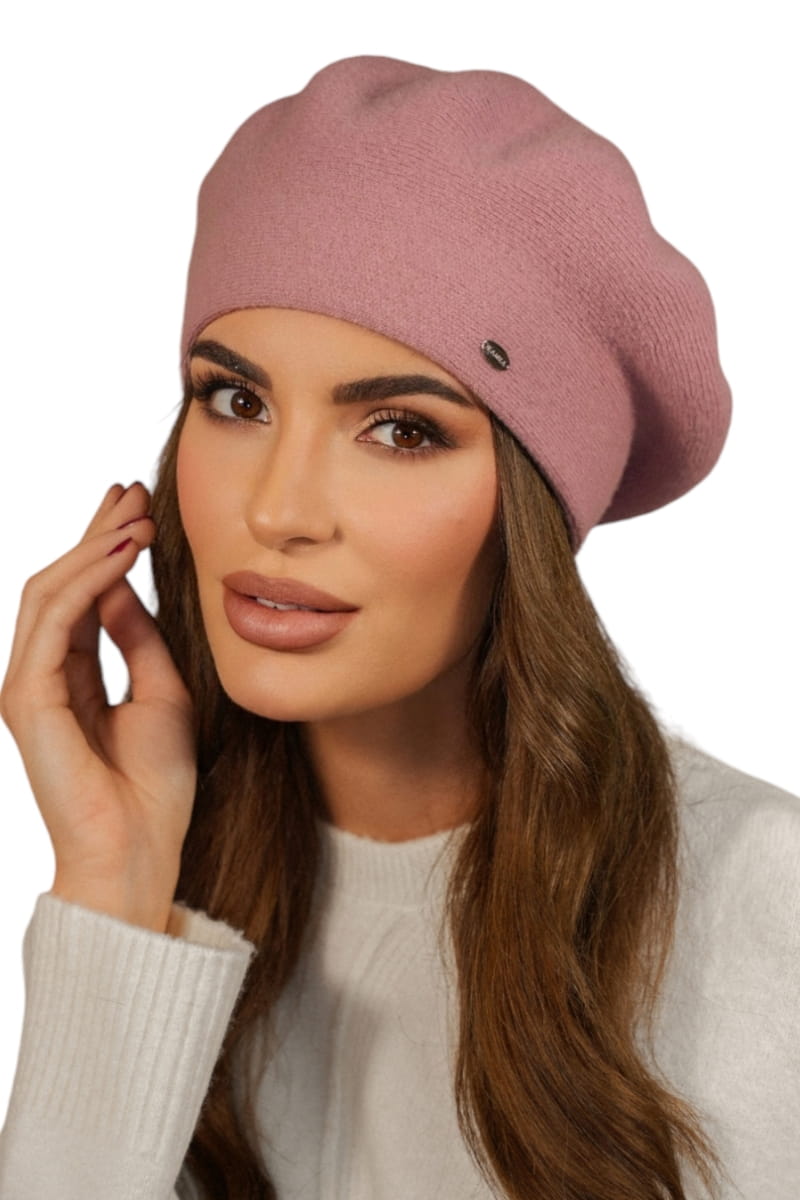 Beret Damski, Model: Kiang, Kolor: ash rose, Skład materiału: 80% Wełna; 20% Poliamid, Przeznaczenie: Jesień/Zima, Rozmiar: Uniwersalny (54-60)