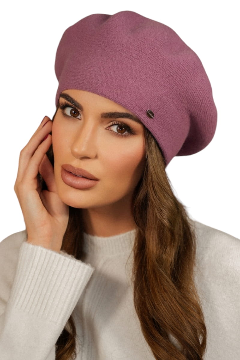 Beret Damski, Model: Kiang, Kolor: lilas, Skład materiału: 80% Wełna; 20% Poliamid, Przeznaczenie: Jesień/Zima, Rozmiar: Uniwersalny (54-60)