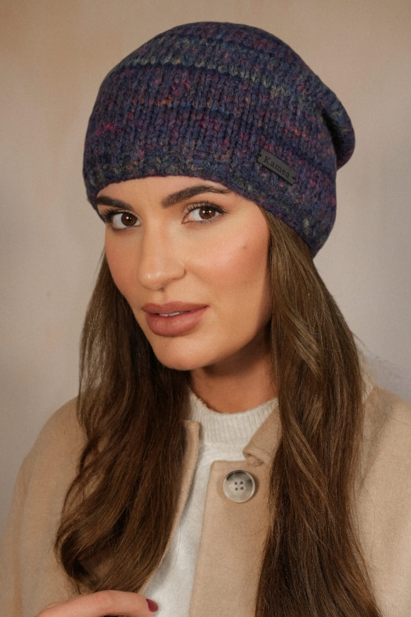 Čepice, Model: Kali, Barva: námořnická modrá, Složení materiálu: 65% Akryl; 21% Vlna; 14% Polyamid, Určení: Podzim/Zima, Velikost: Univerzální (54-60) (Čepice, fotografie 2)